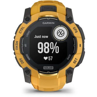 Смарт-годинник Garmin Instinct 3, 50mm, Solar, Sunburst/Gray, Sunburst/Gray Band, GPS смарт-годинник (010-02935-02) 010-02935-02 фото
