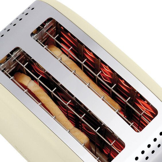 Тостер Russell Hobbs Colours Plus 1600Вт, підігрів, розморожування, метал., бежевий 26551-56 фото