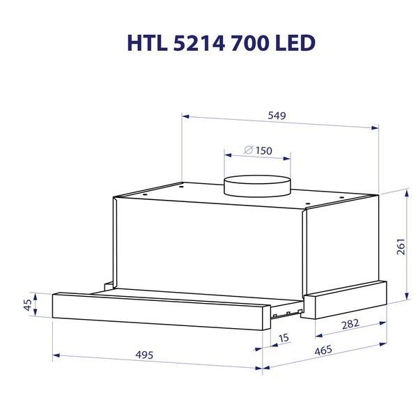 Витяжка кухонна Minola HTL 5214 BL 700 LED HTL 5214 BL 700 LED фото