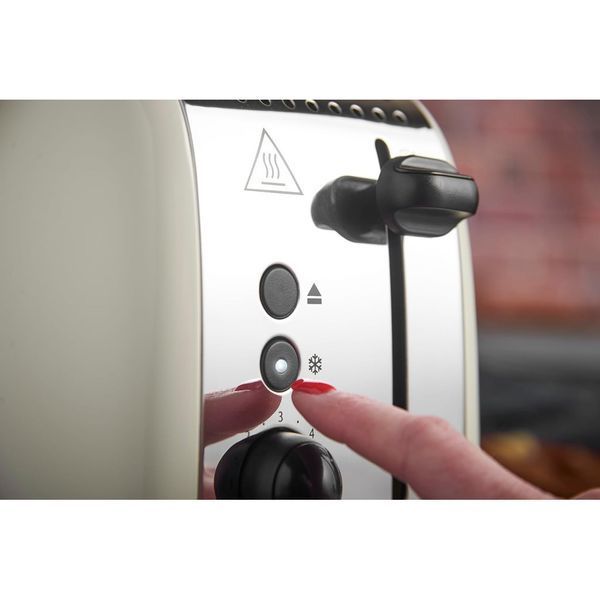 Тостер Russell Hobbs Colours Plus 1600Вт, підігрів, розморожування, метал., бежевий 26551-56 фото