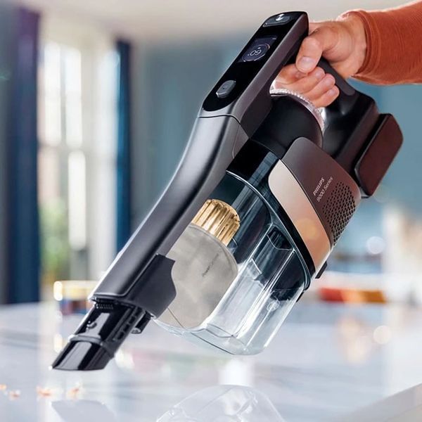 Пилосос Philips безпровідний AquaTrio, 9000 Series вологе прибирання, конт пил -0.42л, автон. робота XW9463/10 фото