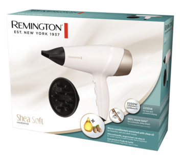 Фен REMINGTON D4740 E51 Shea Soft Hairdryer 45737560100 фото