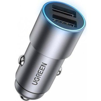 Зарядний пристрій Ugreen USB-A Dual 24W QC Grey (CD130) (50592) 50592 фото