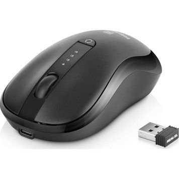 Мишка REAL-EL RM-450W Wireless/Bluetooth Black/Gray (EL123200046) EL123200046 фото