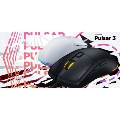 Мишка Hator Pulsar 3 USB White (HTM611) HTM611 фото