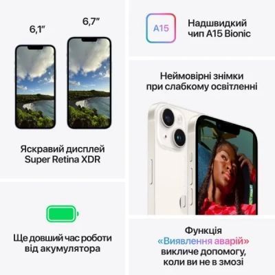 Мобільний телефон Apple iPhone 14 256Gb (Grade B) Blue USED (iP14__25Blu_B) iP14__25Blu_B фото