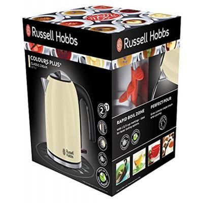 Електрочайник Russell Hobbs Colours Plus Classic 1.7л, метал, бежево-чорний 20415-70 фото
