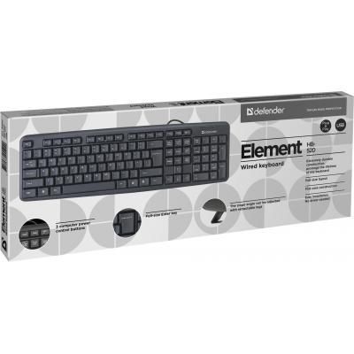 Клавіатура Defender Element HB-520 USB UKR Black (45529) 45529 фото