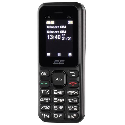 Мобільний телефон 2E S180 2024 Black (694743653885) 694743653885 фото