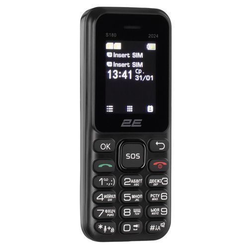 Мобільний телефон 2E S180 2024 Black (694743653885) 694743653885 фото