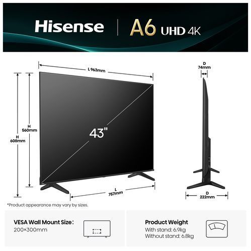 Телевізор Hisense 43A6Q 43A6Q фото