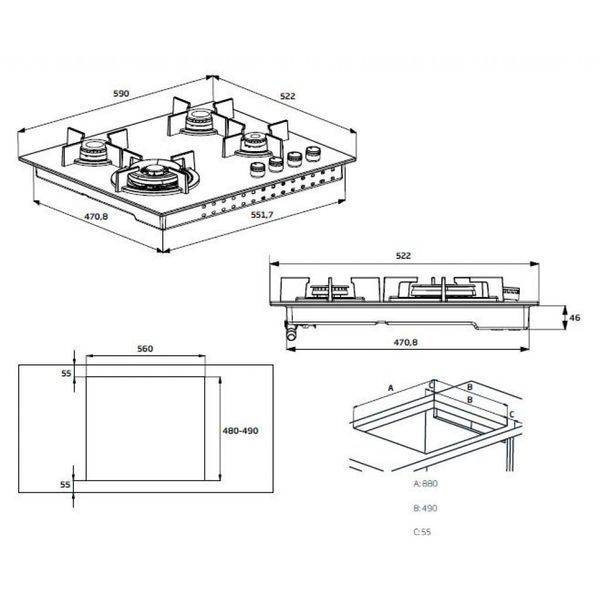 Варильна поверхня Beko HILW64225S HILW64225S фото
