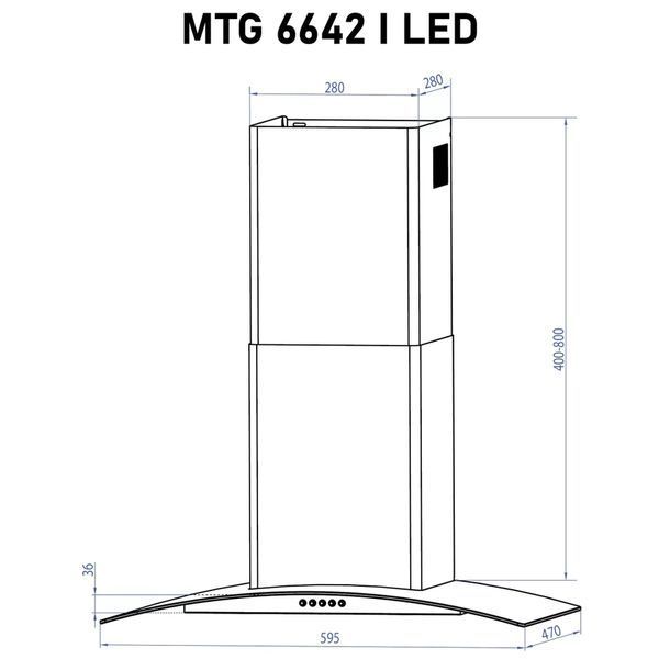 Витяжка кухонна Minola MTG 6642 I LED MTG 6642 I LED фото