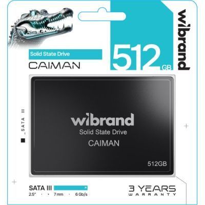 Накопичувач SSD 2.5" 512GB Caiman Wibrand (WI2.5SSD/CA512GBST) WI2.5SSD/CA512GBST фото