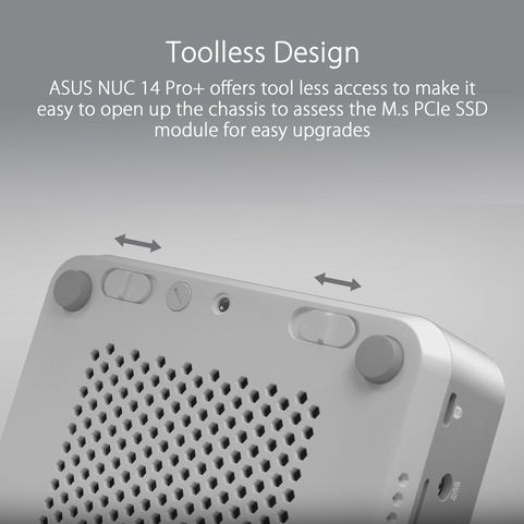 Комп'ютер ASUS NUC 14 Pro+ RNUC14RVSU700002I Kit(L6) / Ultra 7 155H, M.2 22x80 NVMe; 22x42 NVMe (90A 90AR0051-M000A0 фото