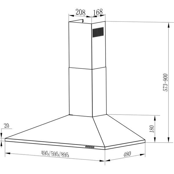 Витяжка кухонна Interline SET WH A/60 PB/2/T SET WH A/60 PB/2/T фото