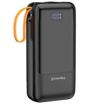 Батарея універсальна ColorWay 20 000 mAh PowerHub PD/22.5W, QC/4.0, Black (CW-PB200LP07BK) CW-PB200LP07BK фото