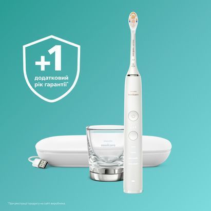 Зубна електрощітка PHILIPS HX9911/19 Sonicare DiamondClean 9000 White HX9911/19 фото