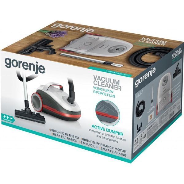 Пилосос Gorenje мішковий VCEA21GPLW VCEA21GPLW фото