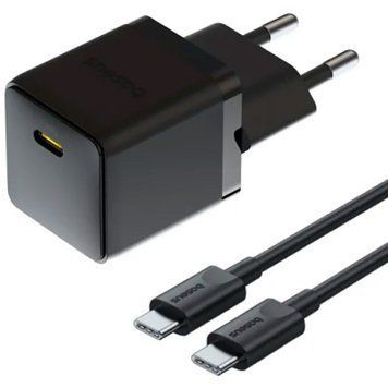 Зарядний пристрій Baseus Palm Fast Charger 1C 20W + Cable 1.0m Type-C 60W black (P10111602113-01) P10111602113-01 фото