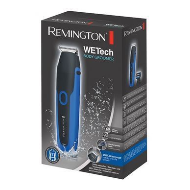 Тример Remington WeTech, для бороди, вусів і тіла, акум., насадок-5, сталь, чорно-синій BHT6256 фото