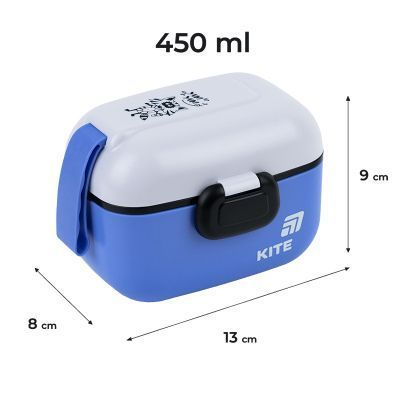 Ланч-бокс Kite 450 мл синій (K25-1185-2) K25-1185-2 фото