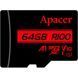 Карта пам'яті Apacer 64GB microSD class 10 UHS-I V10 A1 (AP64GMCSX10UB-RA) AP64GMCSX10UB-RA фото 1