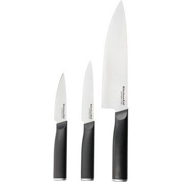 Набір ножів KitchenAid Classic з захисними чохлами, 3 предмети (KEG3PTHEOHOBA) KEG3PTHEOHOBA фото