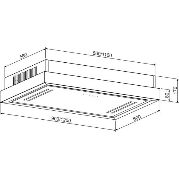 Витяжка кухонна GRANADO Alia 2914-1800 inox white glass (GCH729477) GCH729477 фото
