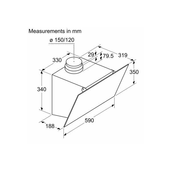 Витяжка кухонна Bosch DWK63PJ20T DWK63PJ20T фото