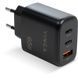 Зарядний пристрій Vinga GaN 65W PD+QC 2C1A ports Wall Charger (VCPCHCCA65B) VCPCHCCA65B фото 1