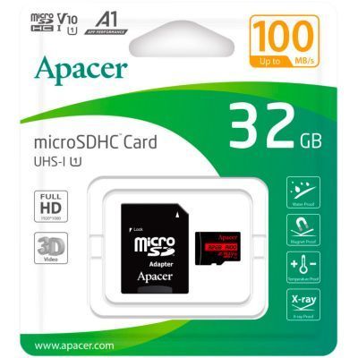Карта пам'яті Apacer 32GB microSD class 10 UHS-I V10 A1 (AP32GMCSH10UB-R) AP32GMCSH10UB-R фото