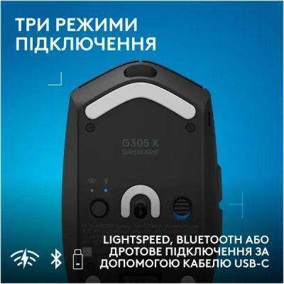 Мишка Logitech G305 X Superlight Wireless Black (910-007739) 910-007739 фото