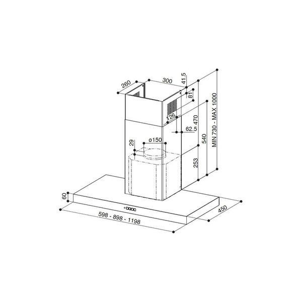 Витяжка кухонна Faber Stilo Comfort Bk Matt A60 325.0618.791 фото