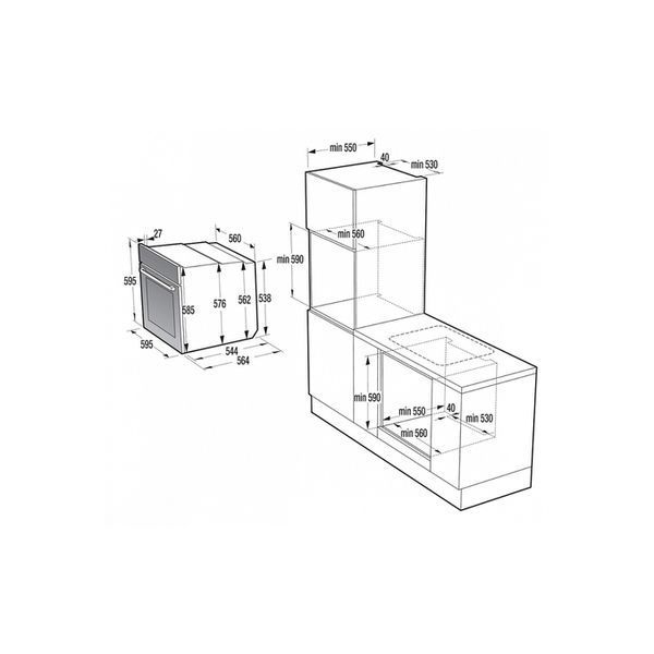 Духова шафа Gorenje електрична BFS6148B BFS6148B фото
