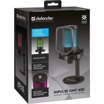 Мікрофон Defender Impulse GMC 600 USB Black (64660) 64660 фото