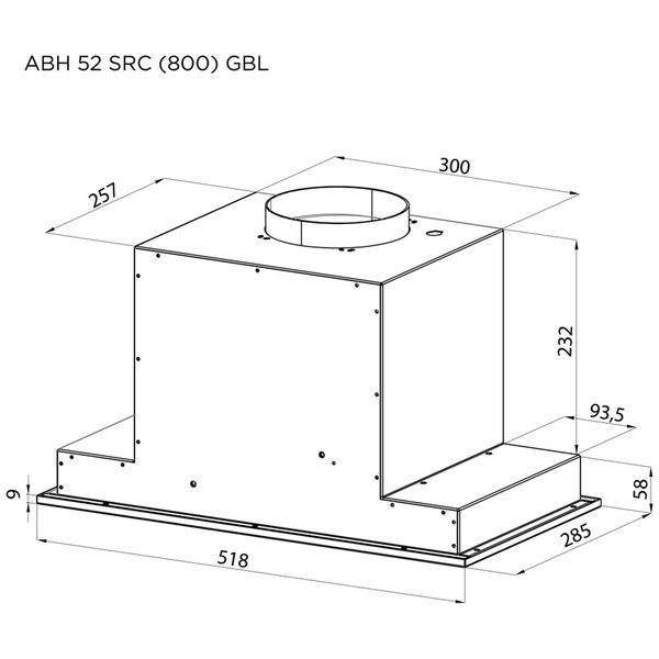 Витяжка кухонна Pyramida ABH 52 SRC (800) GBL ABH 52 SRC (800) GBL фото
