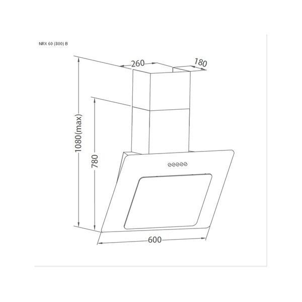 Витяжка кухонна Pyramida NRX 60 (800) B GBL NRX 60 (800) B GBL фото