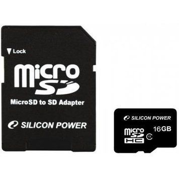 Карта пам'яті Silicon Power 16Gb MicroSD class 10 (SP016GBSTH010V10SP) SP016GBSTH010V10SP фото