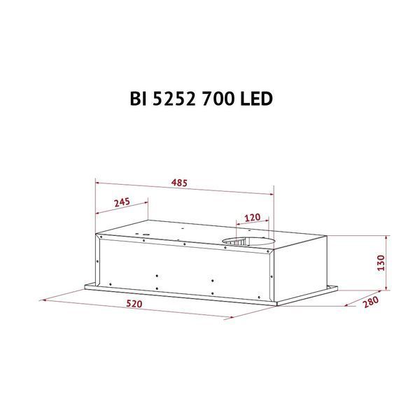 Витяжка кухонна Perfelli BI 5252 I 700 LED BI 5252 I 700 LED фото