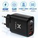 Зарядний пристрій Vinga 2xUSB-C + USB-A Display 45W (VCR45ACCDB) VCR45ACCDB фото 4
