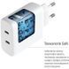 Зарядний пристрій ColorWay GaN Mini 50W PD Port PPS USB (Type-C PD 30W + Type-C PD 20W) white (CW-CHS050PD-WT) CW-CHS050PD-WT фото 8