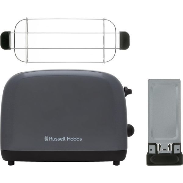 Тостер Russell Hobbs Colours Plus 1600Вт, підігрів, розморожування, метал., сірий 26552-56 фото