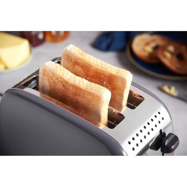 Тостер Russell Hobbs Colours Plus 1600Вт, підігрів, розморожування, метал., сірий 26552-56 фото