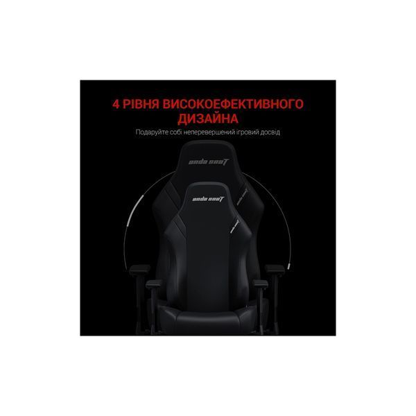 Крісло ігрове Anda Seat Luna PVC Size L Black (AD18-44-B-PV) AD18-44-B-PV фото