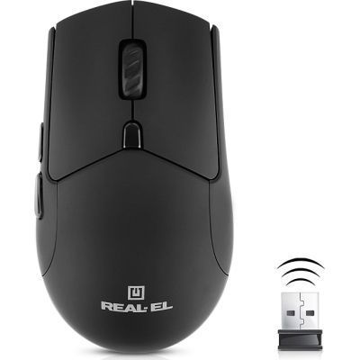 Мишка REAL-EL RM-460W Wireless/Bluetooth Black (EL123200048) EL123200048 фото