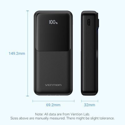 Батарея універсальна Vention 20000 mAh 22.5W with Built-in USB-C and Lightning Cables (FHPB0) FHPB0 фото