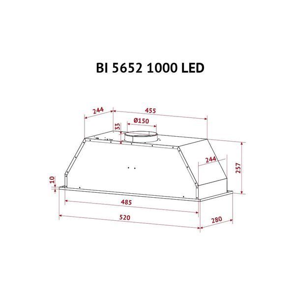 Витяжка кухонна Perfelli BI 5652 I 1000 LED BI 5652 I 1000 LED фото
