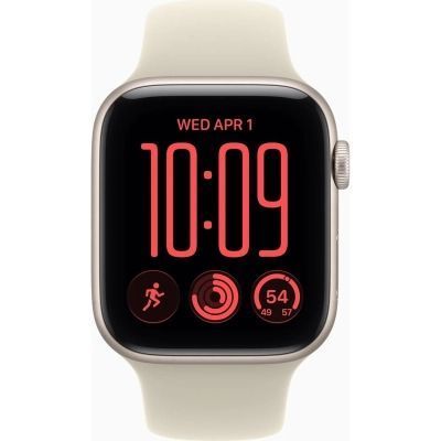 Смарт-годинник Apple Watch SE 3 2026 GPS 44mm Starlight Aluminium Case with Sand Sport Band - S/M (MJL34RK/A) MJL34RK/A фото