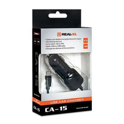 Зарядний пристрій REAL-EL CA-15 black (EL123160009) EL123160009 фото